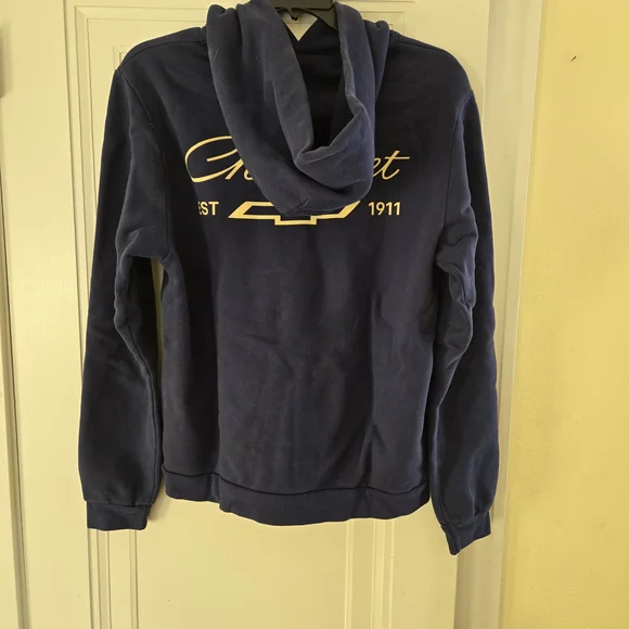 Chevrolet Classic Hoodie, Navy Blue, Size M - Picture 5 of 6